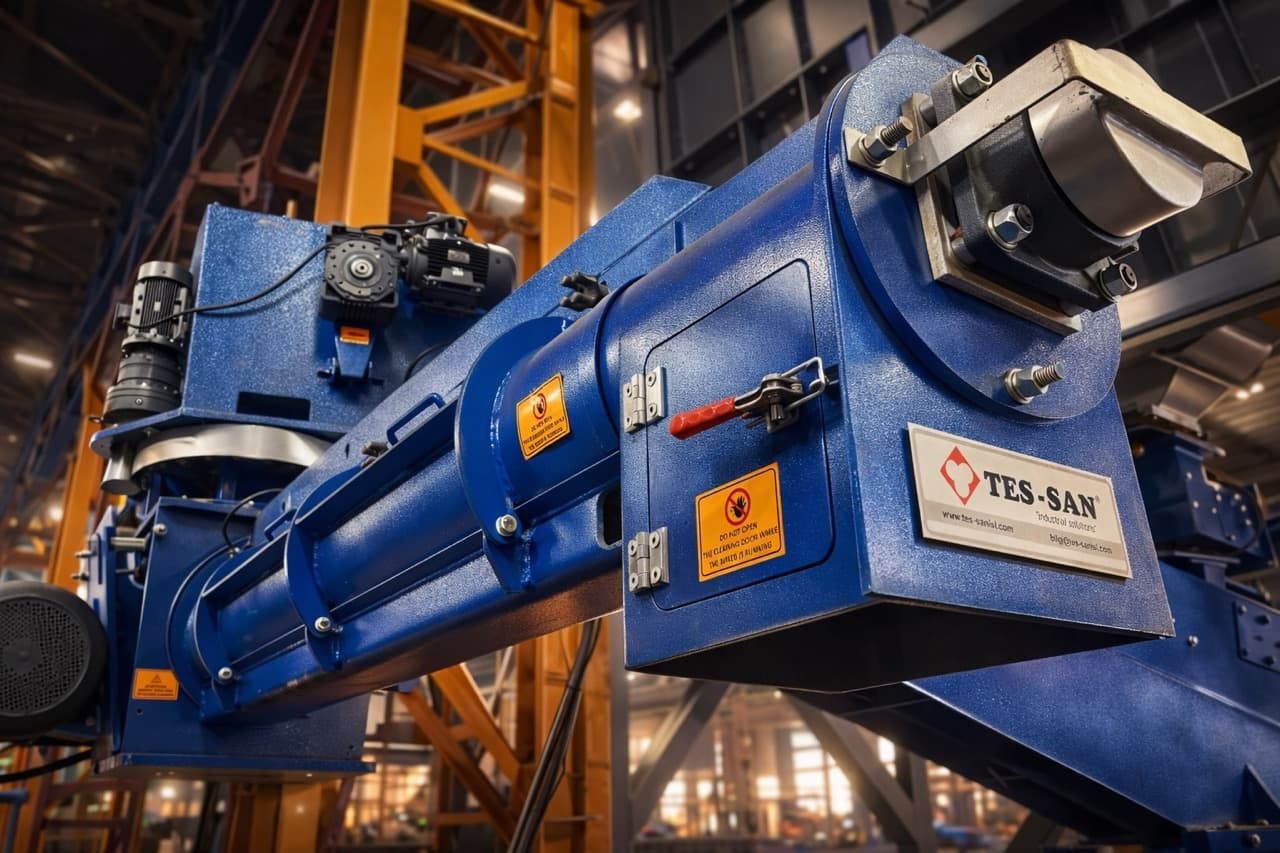 Vibrating conveyor detail