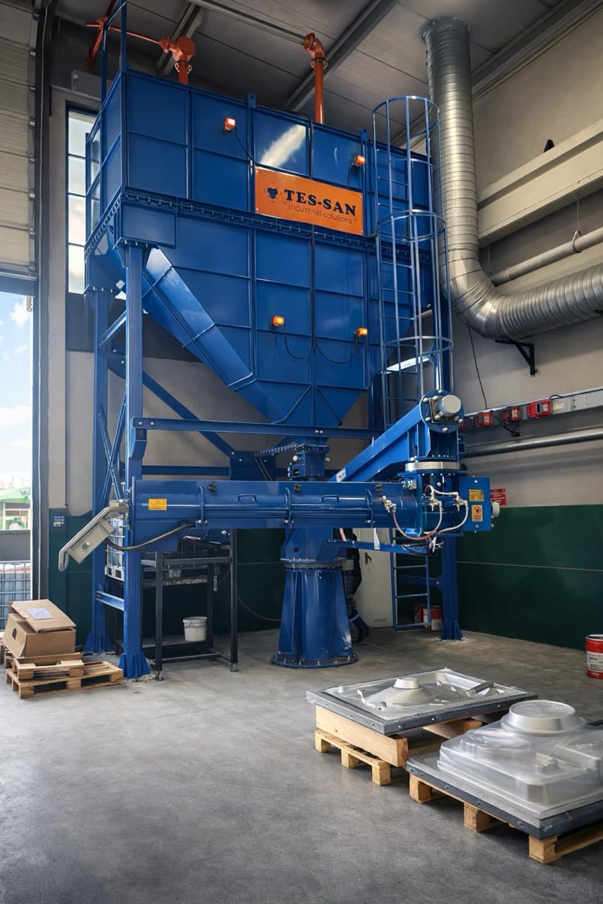 Jet pulse filter and sand transfer line