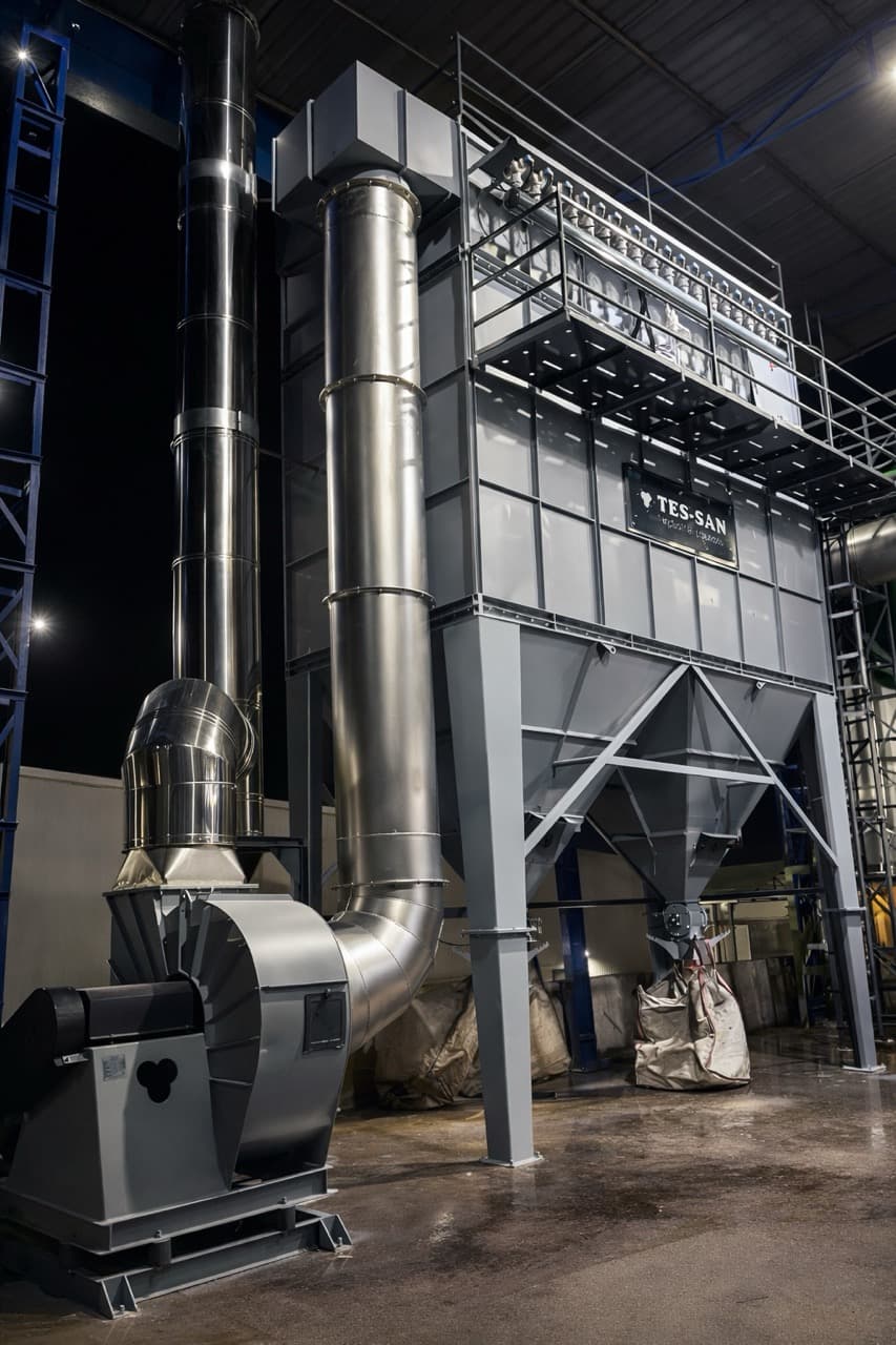 Stainless dust collector with fan