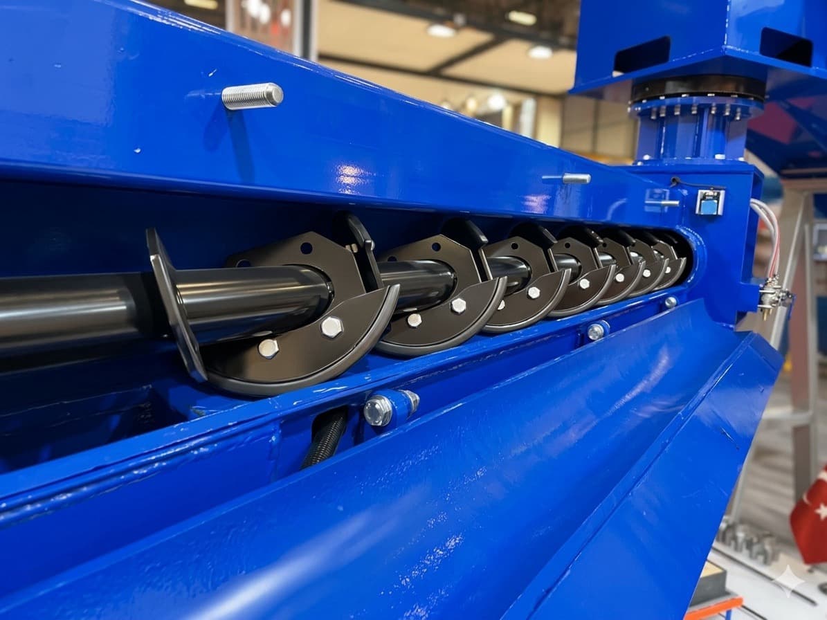 Continuous mixer blade detail